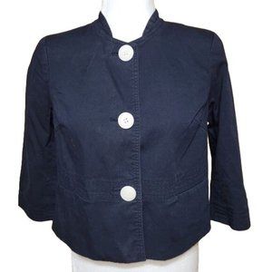 Vintage 90's Evan-Picone Petite Women's Size 4 3/4 Sleeve Blazer Jacket Black